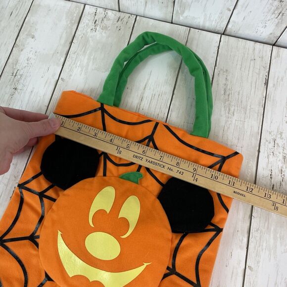 Disney Word / Land Mickey Mouse Pumpkin Trick Or Treat Halloween Bag Tote - Picture 9 of 9